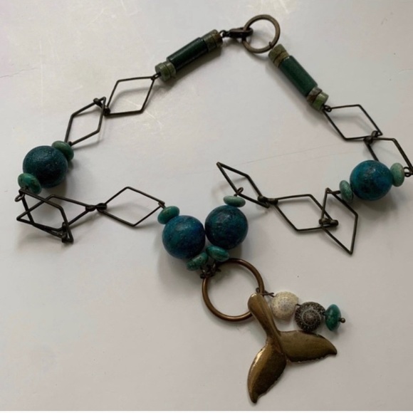 OOAK mermaid gemstone necklace - Picture 4 of 7